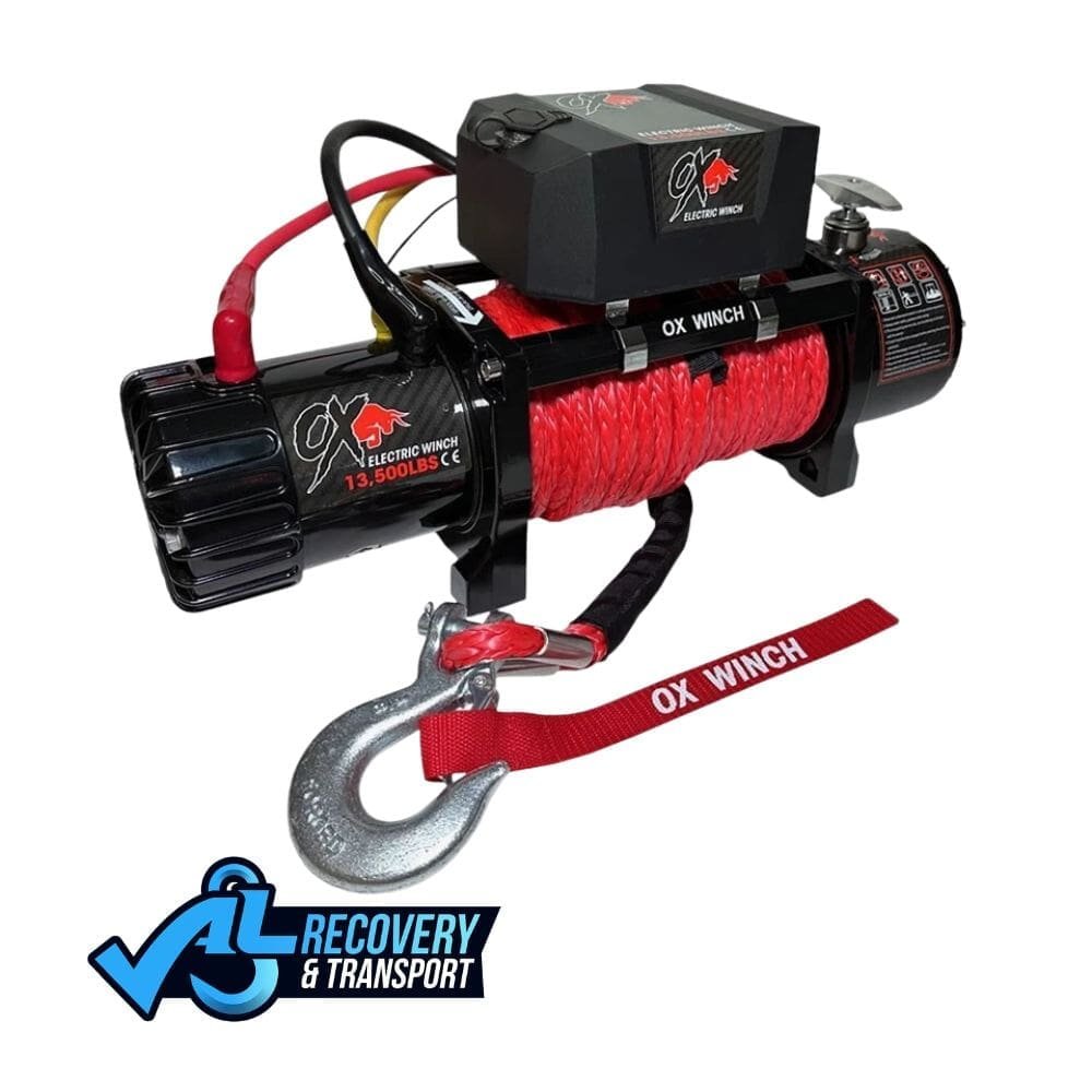 13,500lb Synthetic Recovery Winch Red