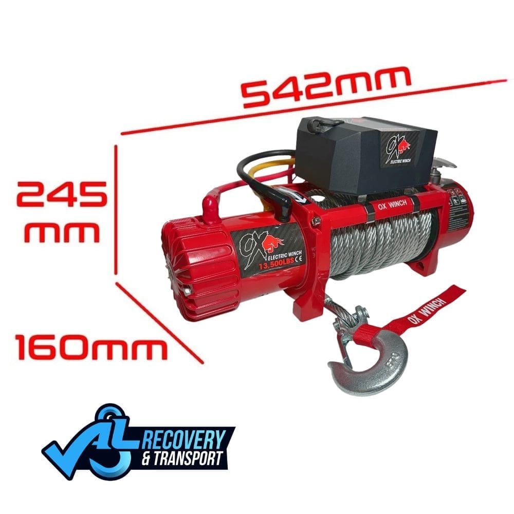 13,500lb Wireless Recovery Winch | Steel Rope Recovery Winch Ireland 5 13500lb 12v STEEL ROPE BLACK WIRELESS RECOVERY 4x4 2 1