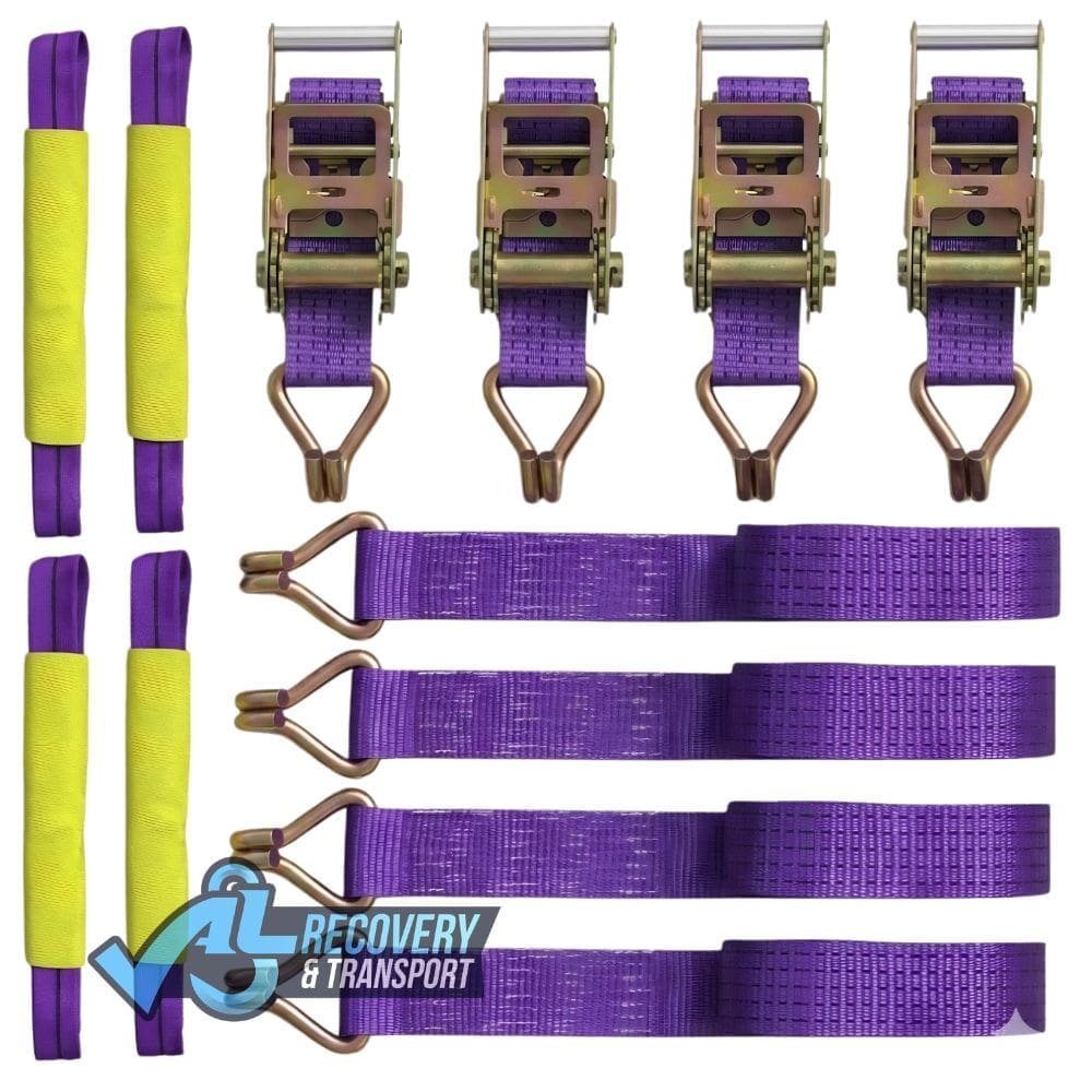 Purple Recovery Ratchet Straps Set Of 4